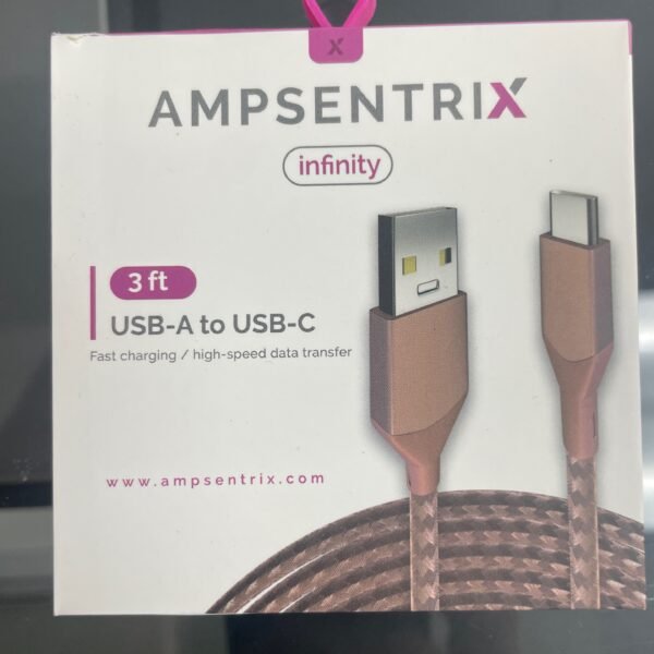 USB Ampsentrix (A-C) Cable 3FT (Pink)